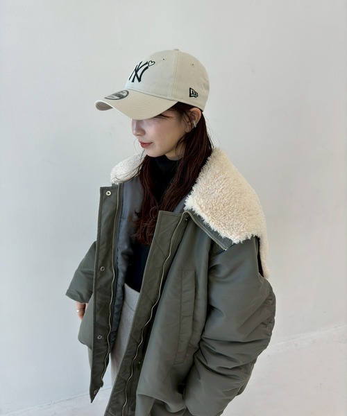 NEW ERA(ニューエラ)の「【BASICKS/ベーシックス】《STUDIOUS別注》Newera Yankees Cap/ニューエラヤンキースキャップ(キャップ・レディース・ブラック/アイボリー・FREE)」の6枚目の写真