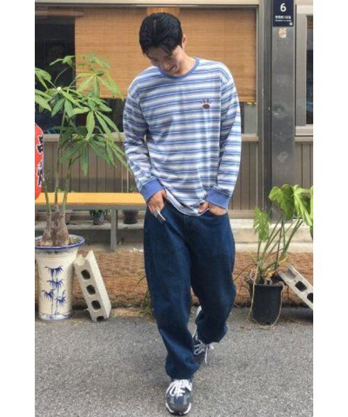 MMLG（エムエムエルジー）の「[Mmlg] MCA STRIPE LSV-T (BLUE)（Tシャツ/カットソー・レディース・その他・SMALL/MEDIUM/LARGE/X-LARGE）」の9枚目の写真