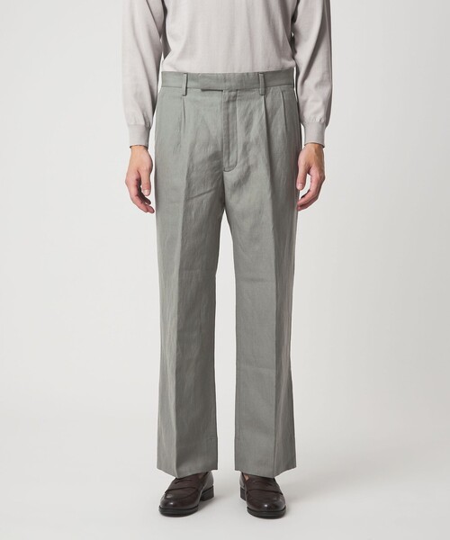 green label relaxing(グリーンレーベルリラクシング)の「TW タンブラー 2プリーツ ワイド スラックス(スラックス・メンズ・ブラック/オリーブ・XL/L/M/S)」の9枚目の写真