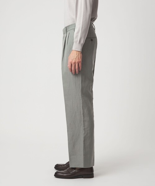 green label relaxing(グリーンレーベルリラクシング)の「TW タンブラー 2プリーツ ワイド スラックス(スラックス・メンズ・ブラック/オリーブ・XL/L/M/S)」の10枚目の写真