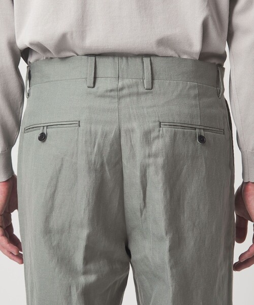 green label relaxing(グリーンレーベルリラクシング)の「TW タンブラー 2プリーツ ワイド スラックス(スラックス・メンズ・ブラック/オリーブ・XL/L/M/S)」の4枚目の写真