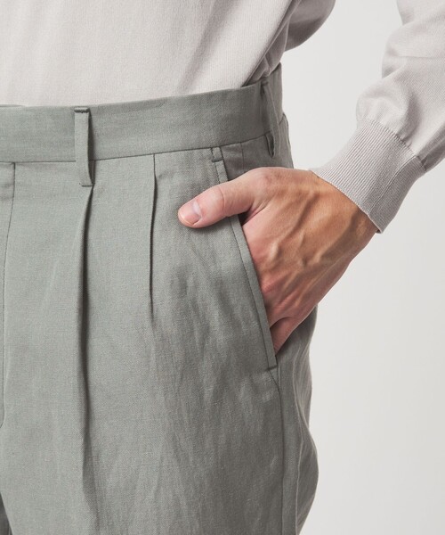 green label relaxing(グリーンレーベルリラクシング)の「TW タンブラー 2プリーツ ワイド スラックス(スラックス・メンズ・ブラック/オリーブ・XL/L/M/S)」の5枚目の写真