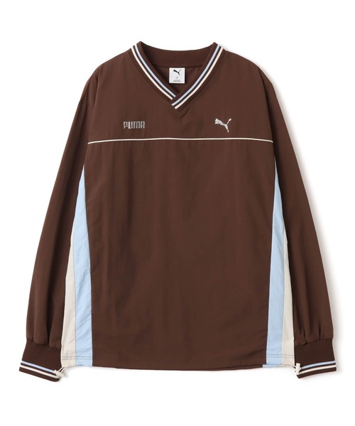 PUMA(プーマ)の「PUMA PUMA X ATMOS PINK WOVEN PULLOVER / プーマ プーマ x アトモスピンク ウーブン プルオーバー【SP】(Tシャツ/カットソー・レディース・ブラウン・S/M/L)」の4枚目の写真