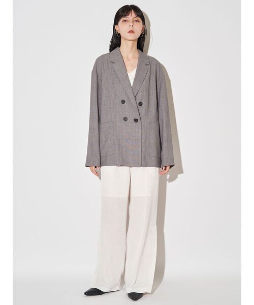 ELENDEEK(エレンディーク)の「バッククロステーラードジャケット(テーラードジャケット・レディース・グレー/ベージュ・FREE)」の10枚目の写真