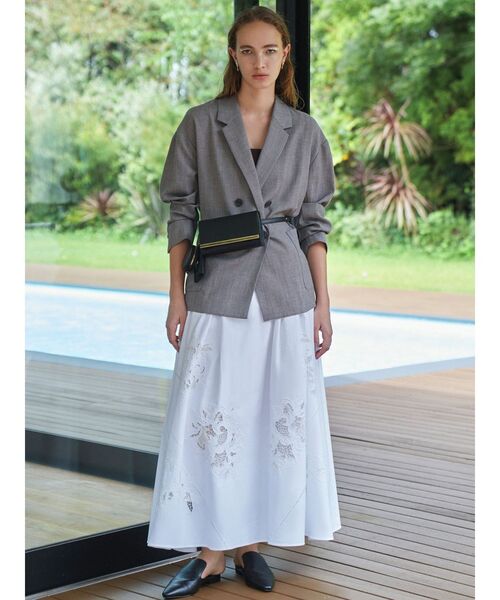 ELENDEEK(エレンディーク)の「バッククロステーラードジャケット(テーラードジャケット・レディース・グレー/ベージュ・FREE)」の13枚目の写真