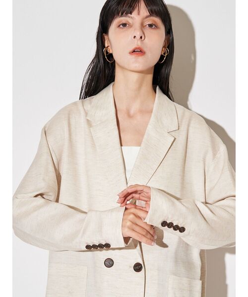 ELENDEEK(エレンディーク)の「バッククロステーラードジャケット(テーラードジャケット・レディース・グレー/ベージュ・FREE)」の14枚目の写真