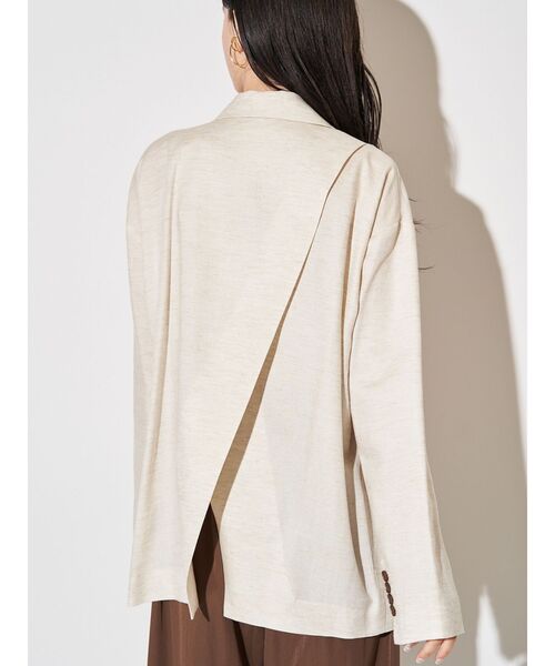ELENDEEK(エレンディーク)の「バッククロステーラードジャケット(テーラードジャケット・レディース・グレー/ベージュ・FREE)」の16枚目の写真