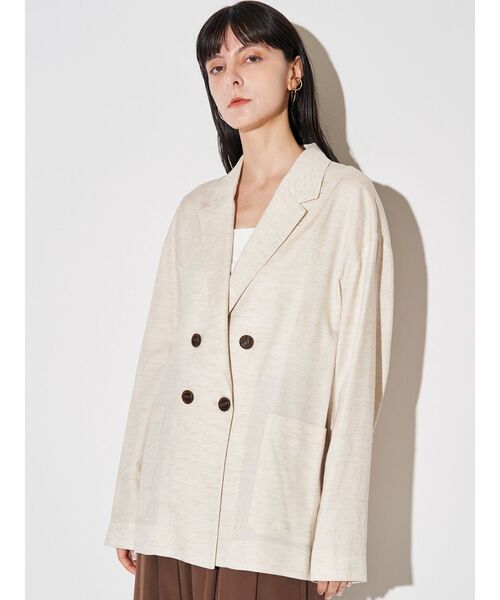 ELENDEEK(エレンディーク)の「バッククロステーラードジャケット(テーラードジャケット・レディース・グレー/ベージュ・FREE)」の17枚目の写真