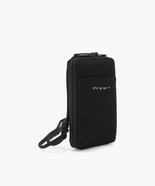 To b. by agnes b.（トゥービーバイアニエスベー）の「ロゴ マルチポシェット（ショルダーバッグ・レディース・ブラック・FREE）」の3枚目の写真