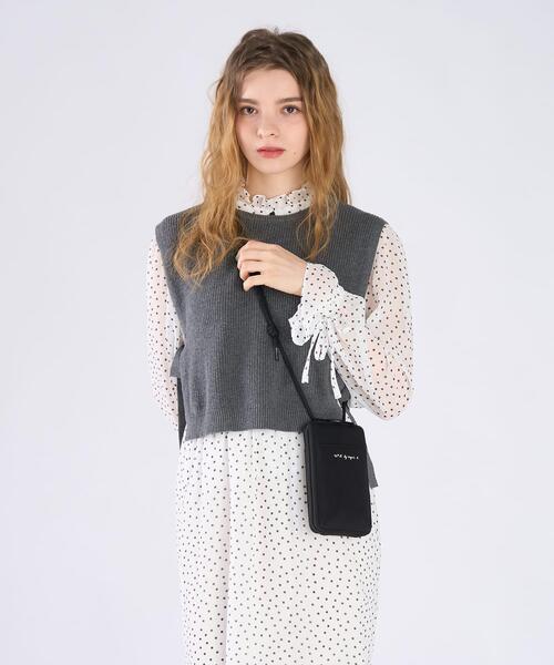 To b. by agnes b.（トゥービーバイアニエスベー）の「ロゴ マルチポシェット（ショルダーバッグ・レディース・ブラック・FREE）」の11枚目の写真