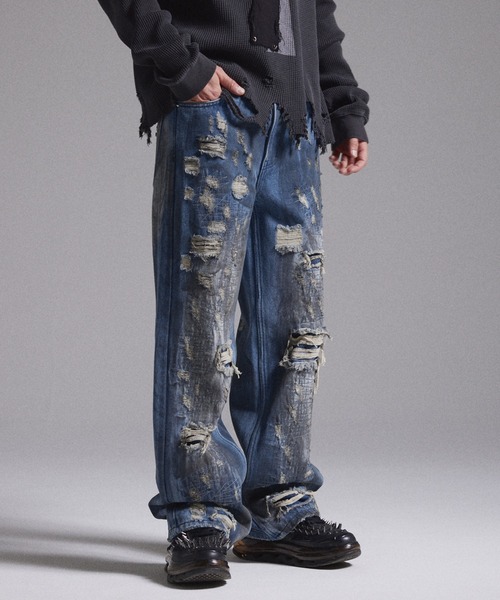 GRANCY（グランシー）の「【GRANCY】High Damage Straight Denim Pants