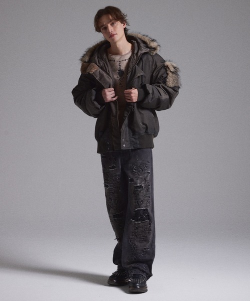 GRANCY（グランシー）の「【GRANCY】High Damage Straight Denim Pants / ハイダメージストレートデニムパンツ（デニムパンツ・メンズ・ブルー/ブラック・M/L/S）」の18枚目の写真