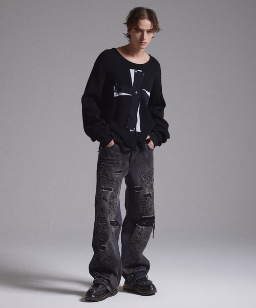 GRANCY】High Damage Straight Denim Pants / ハイダメージストレート