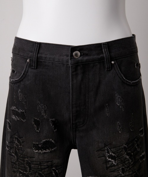 GRANCY】High Damage Straight Denim Pants / ハイダメージストレート
