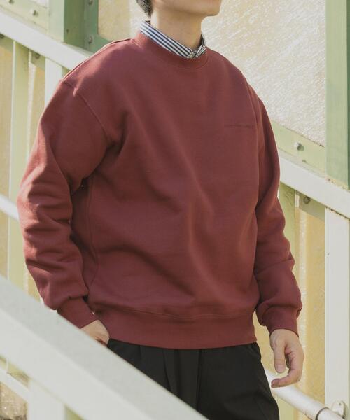 ITEMS URBANRESEARCH（アイテムズ アーバンリサーチ）の「発熱機能×裏起毛フェードトップス（スウェット・メンズ・ブラック/ネイビー/ブラウン/ボルドー・MEDIUM/LARGE）」の4枚目の写真