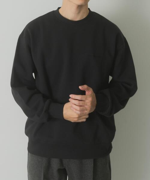 ITEMS URBANRESEARCH（アイテムズ アーバンリサーチ）の「発熱機能×裏起毛フェードトップス（スウェット・メンズ・ブラック/ネイビー/ブラウン/ボルドー・MEDIUM/LARGE）」の2枚目の写真