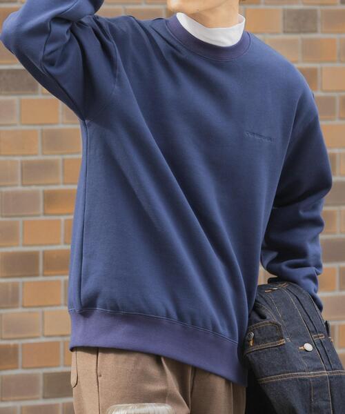 ITEMS URBANRESEARCH（アイテムズ アーバンリサーチ）の「発熱機能×裏起毛フェードトップス（スウェット・メンズ・ブラック/ネイビー/ブラウン/ボルドー・MEDIUM/LARGE）」の6枚目の写真