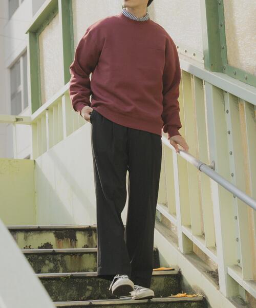 ITEMS URBANRESEARCH（アイテムズ アーバンリサーチ）の「発熱機能×裏起毛フェードトップス（スウェット・メンズ・ブラック/ネイビー/ブラウン/ボルドー・MEDIUM/LARGE）」の15枚目の写真