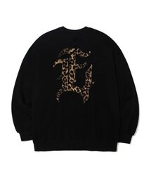 EIGHTVOLUME（エイトボリューム）の「EV E エンブレム レオパード 裏毛 オーバーサイズ スウェット (ブラック)（スウェット）」
