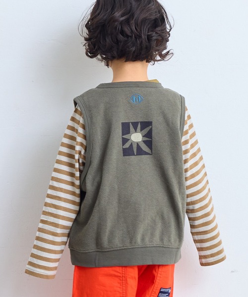 MARKEY'S（マーキーズ）の「パイルクルーベスト（ベスト・キッズ・イエロー/ラベンダー/チャコール・90/100/110/120/130/140/150）」の6枚目の写真