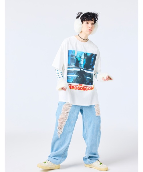 Little sunny bite(リトルサニーバイト)の「《Little sunny bite》stranger things x little sunny bite demogorgon tee(Tシャツ/カットソー・レディース・ピンク/ホワイト/ブラック・MEDIUM/SMALL)」の4枚目の写真