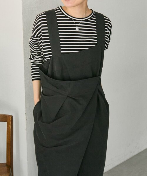 セール】ラップサロペットワンピース【SUM1 STYLE】（シャツワンピース