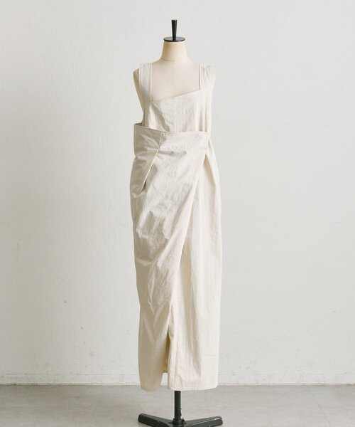 ear PAPILLONNER（イアパピヨネ）の「ラップサロペットワンピース【SUM1 STYLE】（シャツワンピース・レディース・ブラック/ライトグレー・FREE）」の16枚目の写真