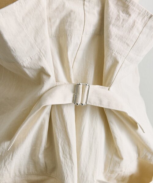 ear PAPILLONNER（イアパピヨネ）の「ラップサロペットワンピース【SUM1 STYLE】（シャツワンピース・レディース・ブラック/ライトグレー・FREE）」の22枚目の写真