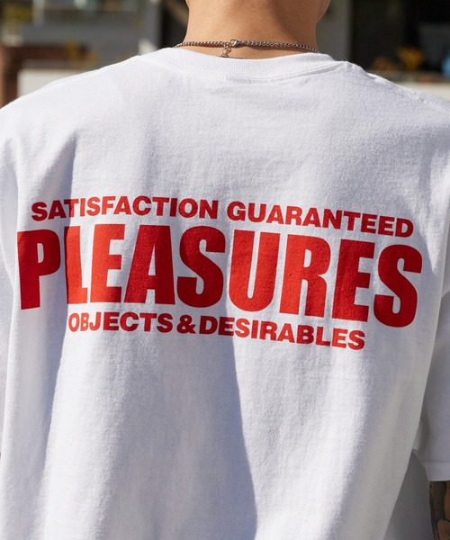 PLEASURES（プレジャー）の「PLEASURES/プレジャーズ ワンポイントロゴ ワイドシルエット クルーネックTシャツ 2026年春夏（Tシャツ/カットソー・メンズ・ブラック/ホワイト・L/XL）」の20枚目の写真