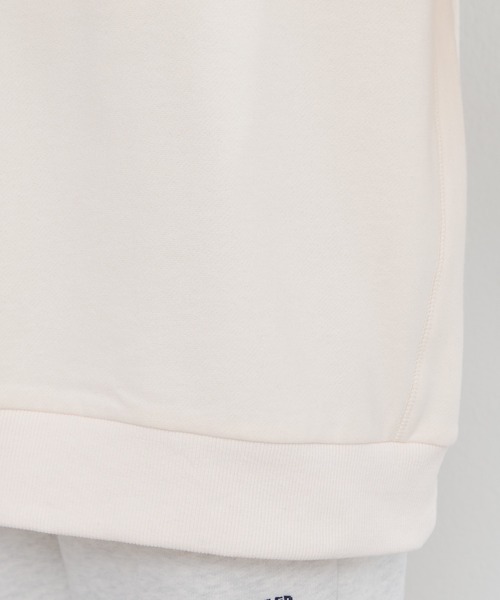 PUAL CE CIN（ピュアルセシン）の「フロッキープリントハーフジップ裏起毛スウェット（スウェット・レディース・グレー/チャコールグレー/アイボリー・FREE）」の7枚目の写真