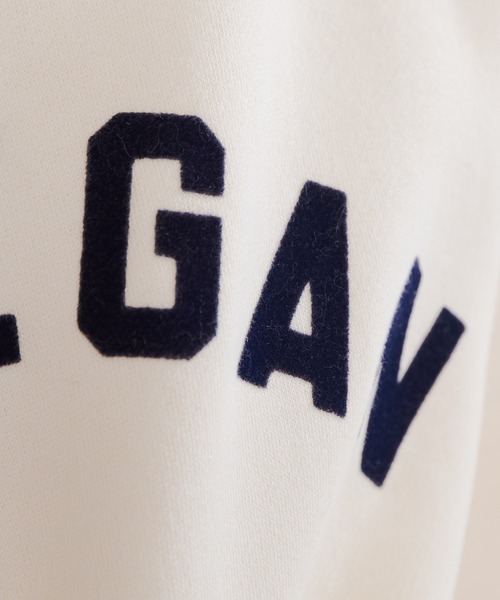 PUAL CE CIN（ピュアルセシン）の「フロッキープリントハーフジップ裏起毛スウェット（スウェット・レディース・グレー/チャコールグレー/アイボリー・FREE）」の8枚目の写真