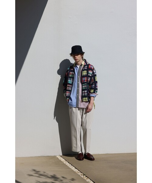 BEAMS PLUS(ビームスプラス)の「Short Blouson Window Patchwork Madras(ブルゾン・メンズ・ネイビー・MEDIUM/LARGE)」の4枚目の写真