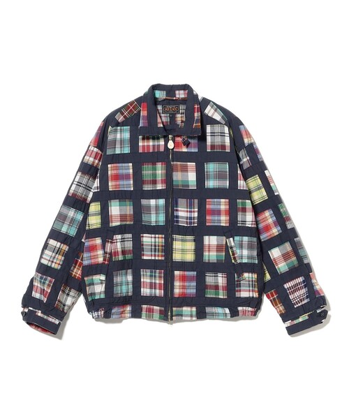 BEAMS PLUS(ビームスプラス)の「Short Blouson Window Patchwork Madras(ブルゾン・メンズ・ネイビー・MEDIUM/LARGE)」の7枚目の写真
