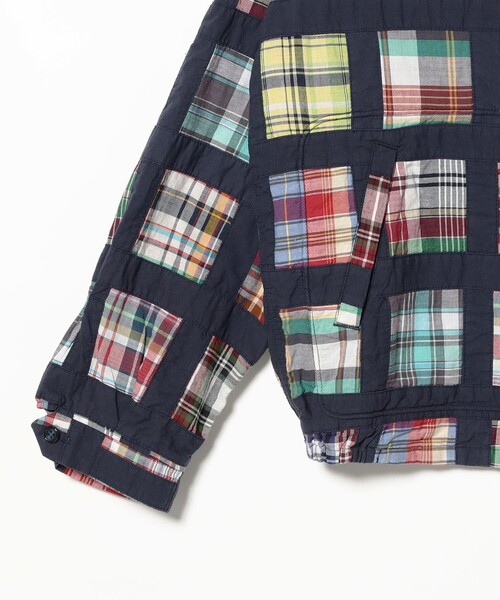BEAMS PLUS(ビームスプラス)の「Short Blouson Window Patchwork Madras(ブルゾン・メンズ・ネイビー・MEDIUM/LARGE)」の10枚目の写真