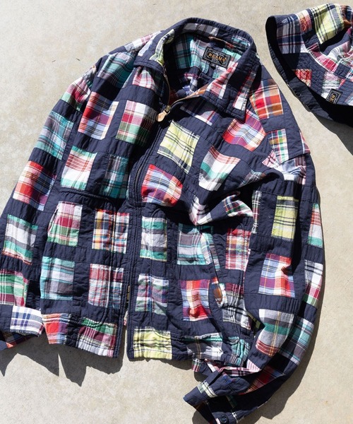 BEAMS PLUS(ビームスプラス)の「Short Blouson Window Patchwork Madras(ブルゾン・メンズ・ネイビー・MEDIUM/LARGE)」の1枚目の写真