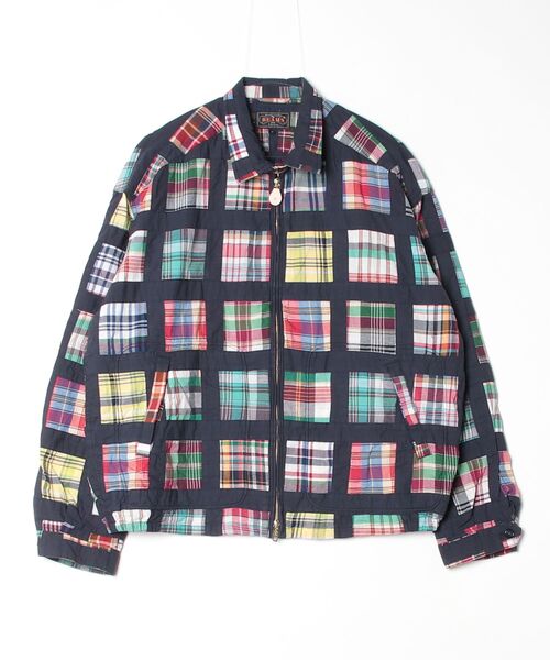 BEAMS PLUS(ビームスプラス)の「Short Blouson Window Patchwork Madras(ブルゾン・メンズ・ネイビー・MEDIUM/LARGE)」の2枚目の写真