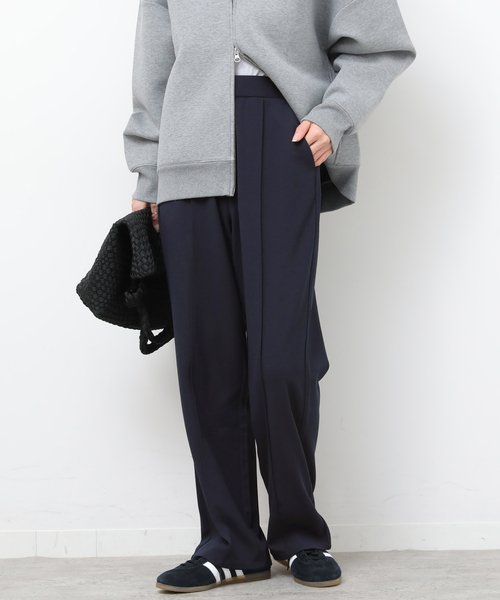 JOURNAL STANDARD relume(ジャーナルスタンダード レリューム)の「NONIRONジョーゼットワイドストレートパンツ(その他パンツ・レディース・ブラック/ネイビー・FREE)」の1枚目の写真