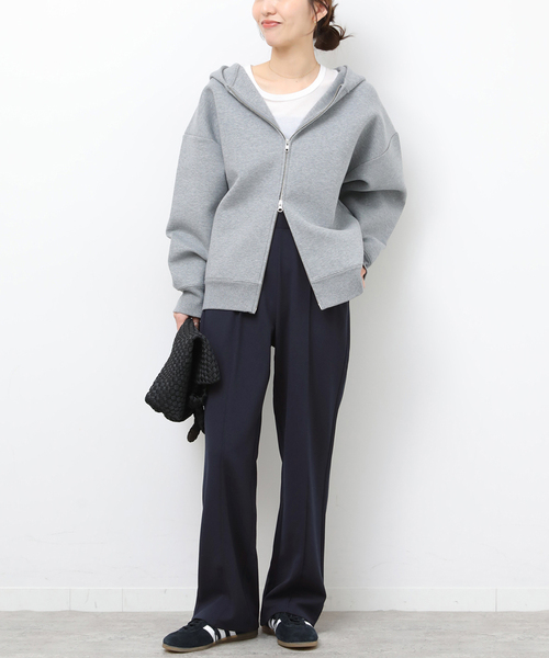 JOURNAL STANDARD relume(ジャーナルスタンダード レリューム)の「NONIRONジョーゼットワイドストレートパンツ(その他パンツ・レディース・ブラック/ネイビー・FREE)」の4枚目の写真
