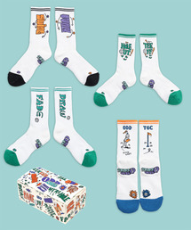 ODDSOCKS（オッドソックス）の「[ギフトセット] クールマックスゴルフクルーソックスA 4個入り（スポーツグッズ）」