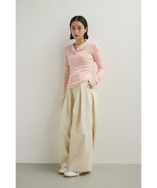 ベストセラー】ヘンリーネックシアーニット（ニット/セーター