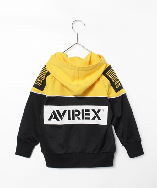 AVIREX（アヴィレックス）の「avirex/ アヴィレックス/KIDS/HOODIE ATHLETIC JACKET/ フーディー　アスレチック　ジャケット/ Belle（パーカー・キッズ・ブラック/ホワイト・M/S/L）」の6枚目の写真