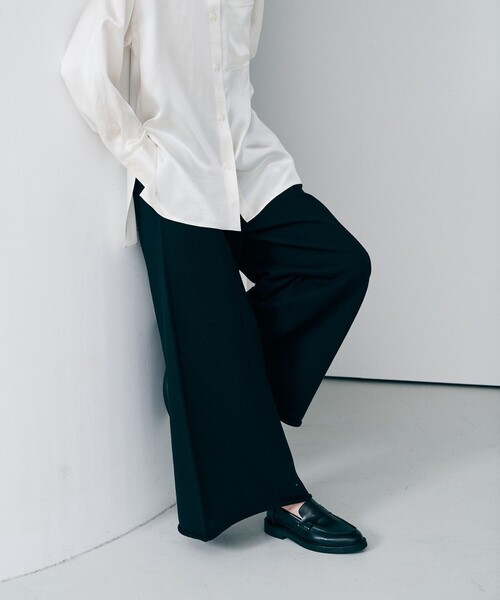 uncrave(アンクレイヴ)の「スウェットライクニット パンツ(その他パンツ・レディース・ブラック系/ライトグレー系/ホワイト系・F)」の2枚目の写真