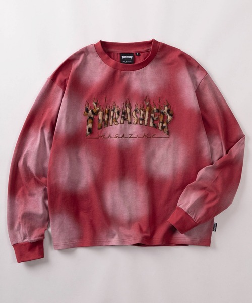 THRASHER(スラッシャー)の「【70】【THRASHER/スラッシャー】レオパードロゴ ファーアップリケ フェード加工 ロングスリーブTシャツ/ショート丈有り(Tシャツ/カットソー・メンズ・レッド/ピンク/ブラック/ブラウン・M/L/FREE)」の20枚目の写真