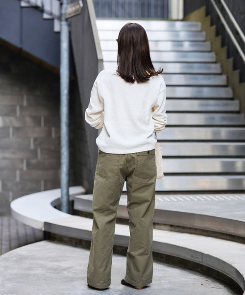 FRAMeWORK（フレームワーク）の「ライトミリタリースラブベイカーパンツ（カーゴパンツ・レディース・ピンク系その他/オリーブ・40/38/36）」の5枚目の写真