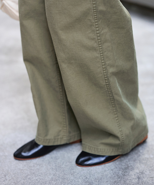 FRAMeWORK（フレームワーク）の「ライトミリタリースラブベイカーパンツ（カーゴパンツ・レディース・ピンク系その他/オリーブ・40/38/36）」の11枚目の写真