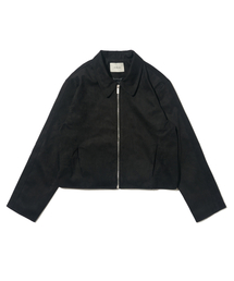 ROIDESROIS（ロワデロワ）の「ミニマルクロップスエードジャケット(ブラック)（デニムジャケット）」