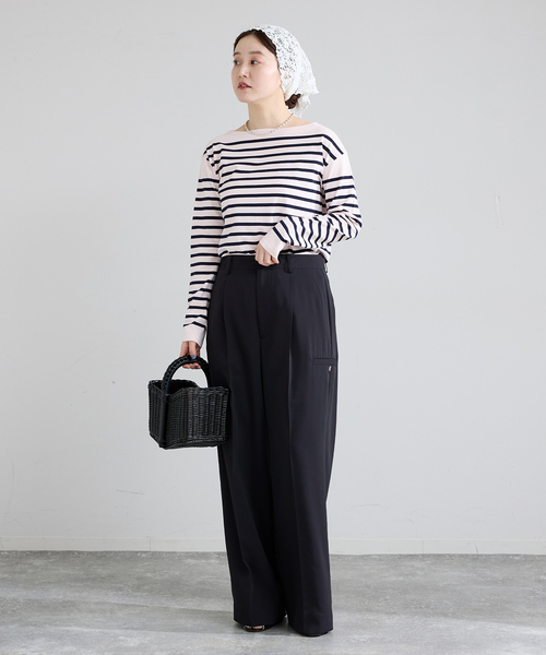 IENA（イエナ）の「ハイツイストツイルスラックス（スラックス・レディース・アイボリー/ブラウン/ネイビー・34/36/38/40）」の6枚目の写真