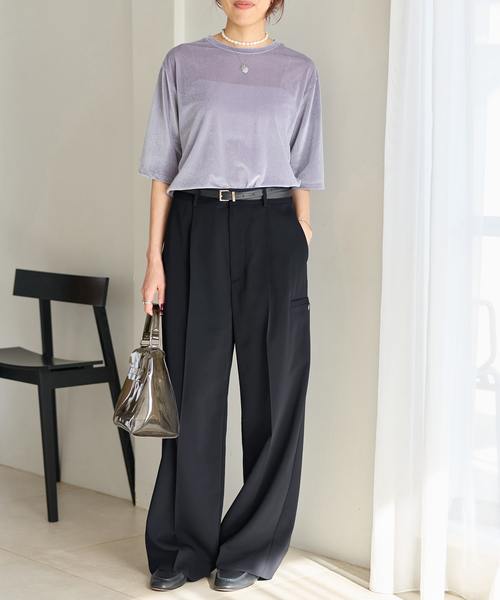 IENA（イエナ）の「ハイツイストツイルスラックス（スラックス・レディース・アイボリー/ブラウン/ネイビー・34/36/38/40）」の18枚目の写真