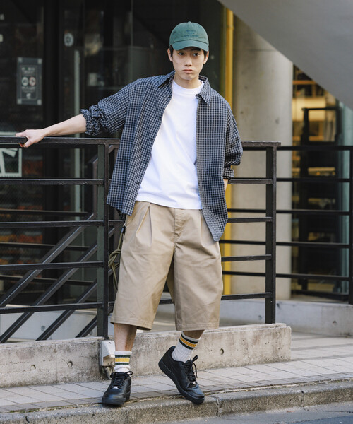 FREAK'S STORE(フリークスストア)の「限定展開 Dickies×FREAK'S STORE ディッキーズ 別注 ワイドシルエット クロスタック ワークショーツ 短パン ハーフパンツ ショートパンツ(その他パンツ・メンズ・ベージュ/インディゴブルー/ブラック/ブラック系その他・SMALL/MEDIUM/LARGE)」の20枚目の写真