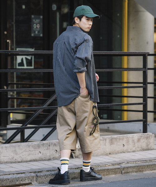 FREAK'S STORE(フリークスストア)の「限定展開 Dickies×FREAK'S STORE ディッキーズ 別注 ワイドシルエット クロスタック ワークショーツ 短パン ハーフパンツ ショートパンツ(その他パンツ・メンズ・ベージュ/インディゴブルー/ブラック/ブラック系その他・SMALL/MEDIUM/LARGE)」の21枚目の写真